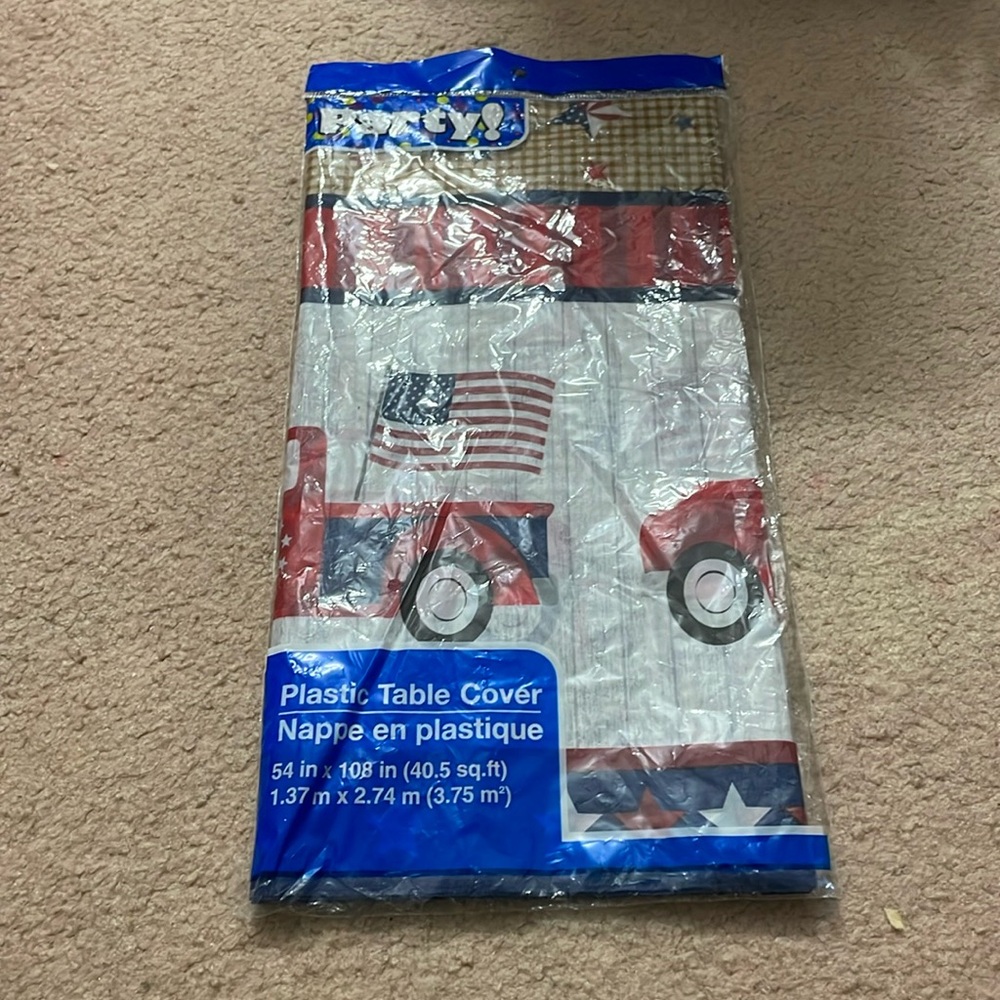 Plastic table cover(54in*108in)